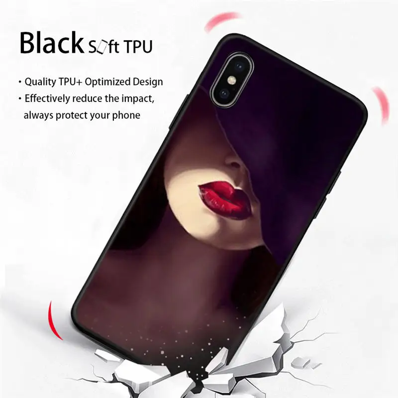 

Phone Case For iPhone XS Max XR 6s 6 7 8 Plus Soft Silicone Cover For iPhone X 6 5 S SE Girls Female Matte Cases Etui Fundas