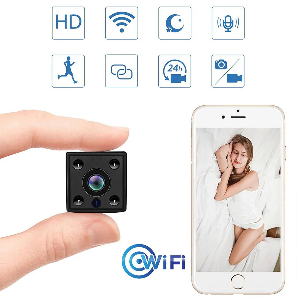 Wi-Fi HD мини-камера беспроводная 1080 P Мини Скрытая камера няня камера для внутреннего видео DV Спорт рекордер движения видения младенца/видеоняня