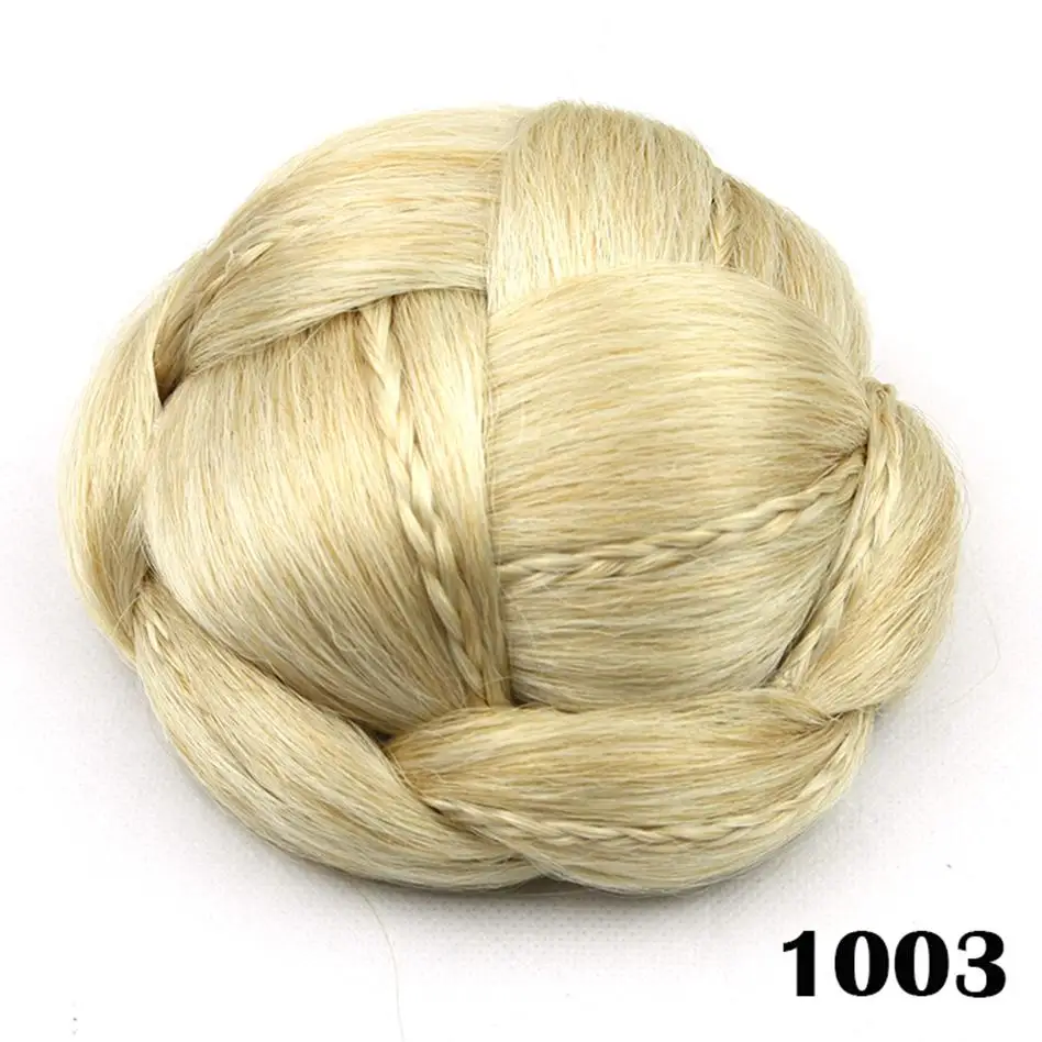 Soowee 6 цветов плетеный зажим в поддельные прическа гулька волосы шиньон Быстрый