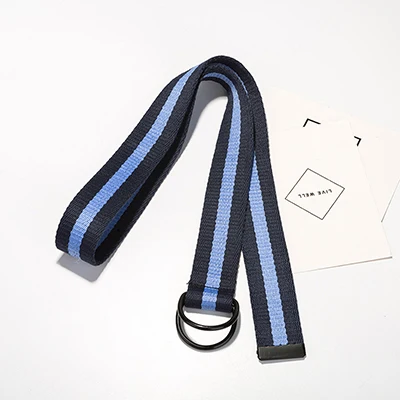 dark light blue Helloguoguo холщовый пояс для женщин/мужчин Красочные радужные ремни/холст/длинный/нейлон/ковбой/женский/ремни модный пояс для женщин - Цвет: dark light blue