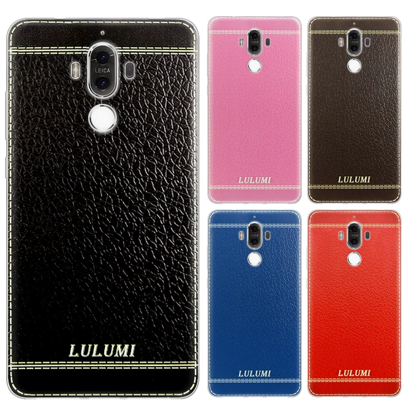Для Huawei Mate 9 Телефоны Случаи Задняя Крышка Силиконовые + PU Телефонов Fundas Capa Coques