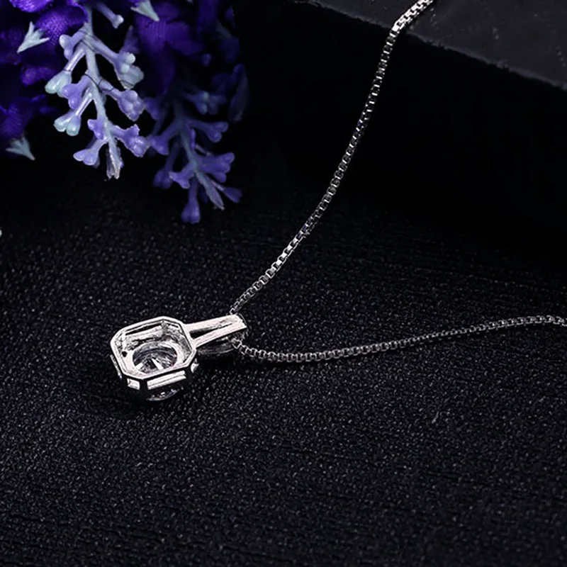 Блестящие 2 карат CZ камень ожерелья и кулоны AAA + кубический цирконий белые Чокеры