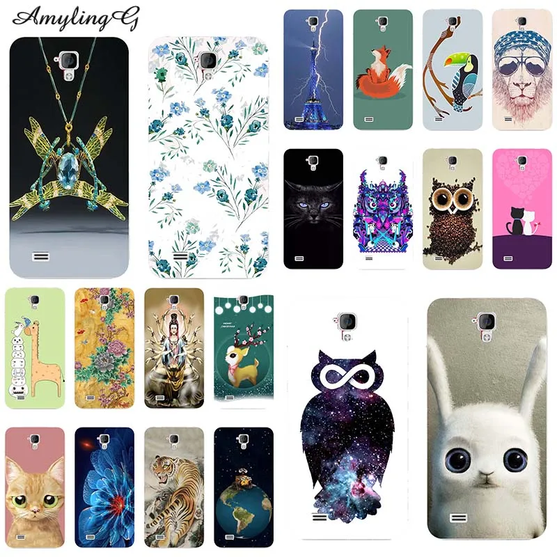 Чехол с милым рисунком животных для Huawei Ascend Y560 Y5 L01 чехол рельефный мультяшный