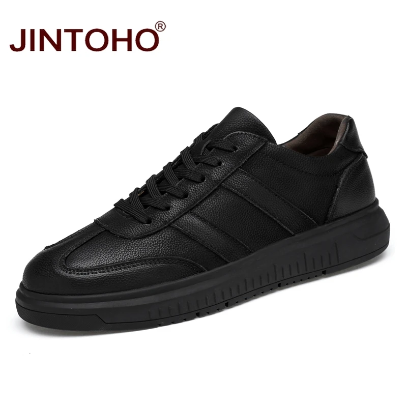 Туфли JINTOHO мужские из натуральной кожи Повседневная модная брендовая
