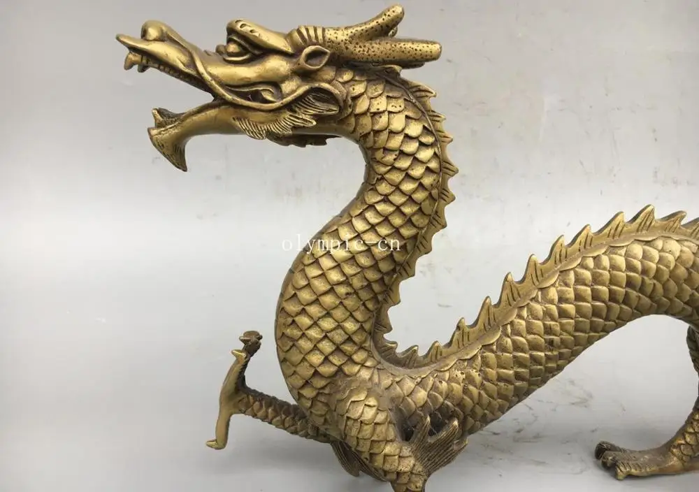 Медная латунная фольклорная домашняя статуя фэншуй 20 дюймов декор