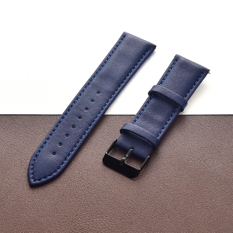 

22mm Strap for Moto 360/Samsung Galaxy watch 46mm Gear S3 Genuine leather bracelet band for Huawei Watch GT Active/Honor Magic