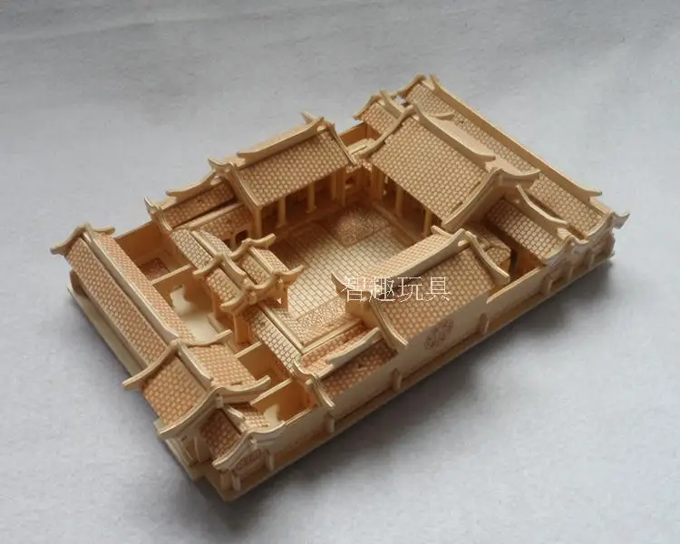 Деревянная 3D модель здания игрушка подарок головоломка ручная работа сборная