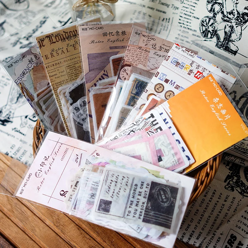 60 шт./упак. ретро впечатление Декоративные Канцелярские наклейки Скрапбукинг Diy