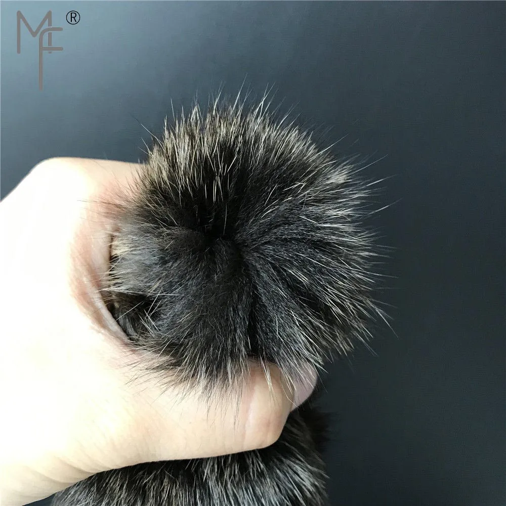Magicfur - 25 см настоящий Северный бобр кошка меховой хвост 2 цвета меховая Сумочка