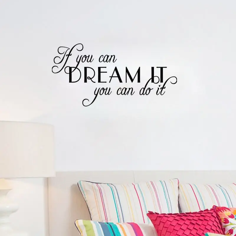 Виниловые обои если вы можете мечтать сделать это цитата из винила искусственный