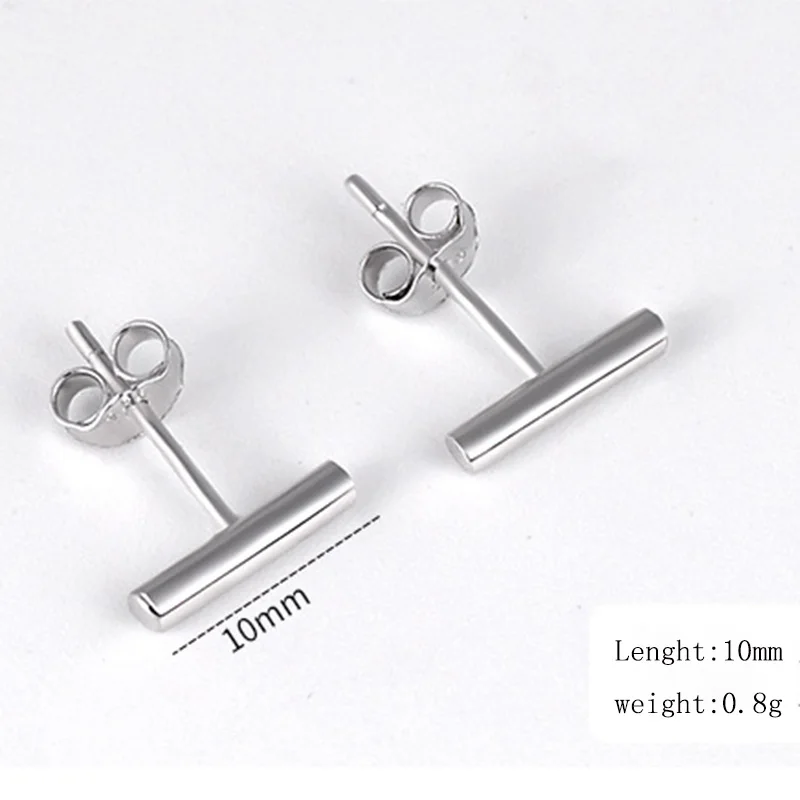 

YWG 925 Silver Simple Temperament Short Earrings Women Jewelry Fashion Style Ear Piercing With Exquisite Gift Box