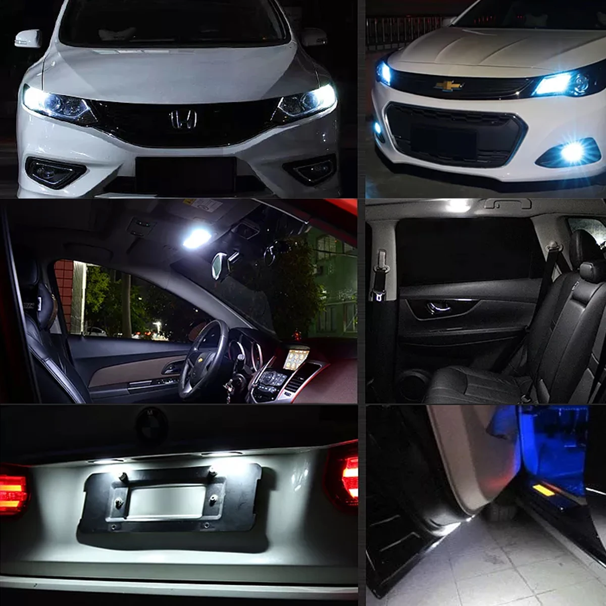 2 шт. Автомобильные светодиодные лампы t10 192 w5w 3014 57SMD|Сигнальная лампа| |