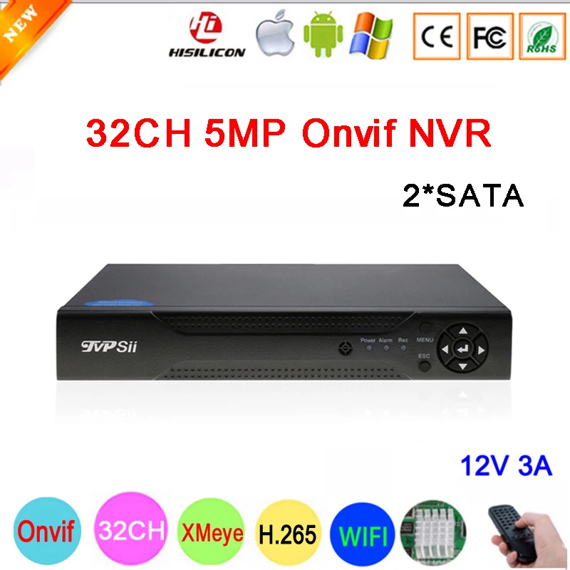 Hi3536C XMeye 8CH* 4 K/32CH* 5MP видеонаблюдения Регистраторы 32CH 32 канала 5mp IP Onvif WI-FI CCTV NVR