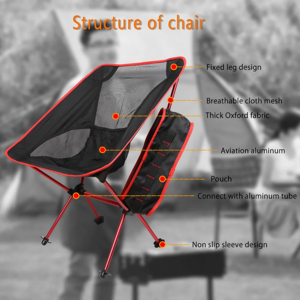 Fiyat Taşınabilir Kompakt Hafif Açık Sandalye çantası Ultralight Katlanır Kamp Sandalyeler Seyahat Için Plaj Yürüyüş Balıkçılık Sırt çantası