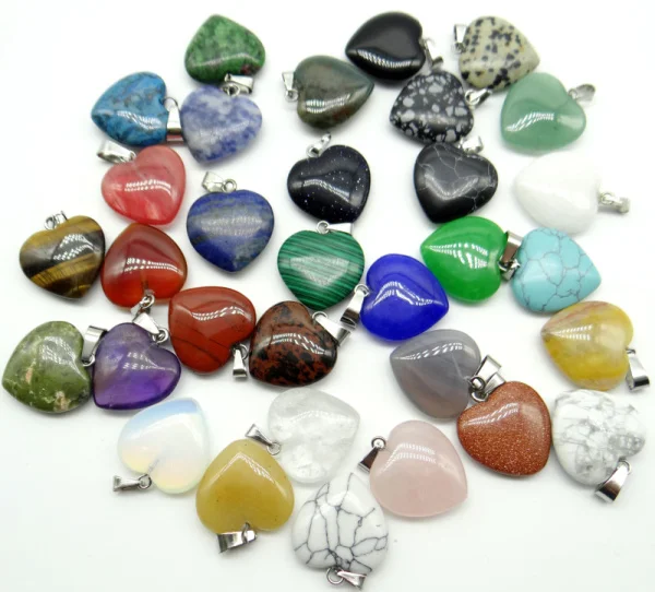 Натуральный камень кварцевый кристалл бирюза авантюрин тигровый глаз сердце