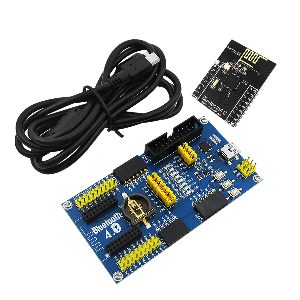 

1set BLE4.0 Bluetooth NRF51822 Module 2.4G Wireless Communication Module Transmitter Receiver Development Evaluation Kit