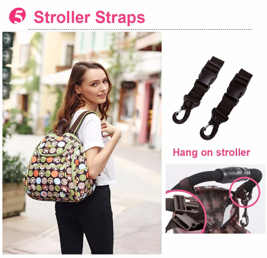 Barato COLORLAND-mochilas Elegantes De Gran Capacidad Para Pañales De Bebé, Bolsos Con Cambiador De Estera, Bolsa De Pañal Multifuncional Para Mamá, Novedad