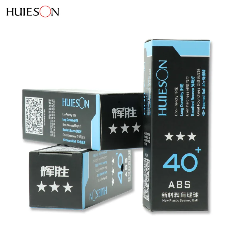 3 шт./кор. Huieson Материал ABS Профессиональный Пластик шарики для пинг понга в 40+ 3 звезды мячи для настольного тенниса аксессуары для настольного тенниса