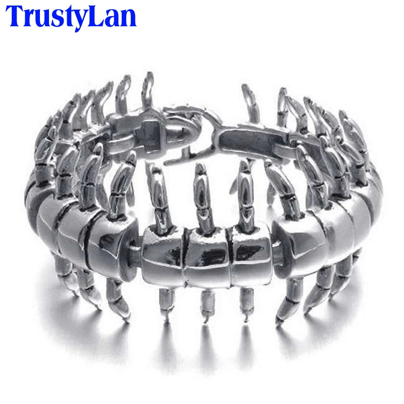 TrustyLan очаровательный браслет сороконожка модный Байкерский ювелирный аксессуар