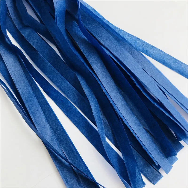 19 dark blue 5 шт. 35 см гирлянда из папиросной бумаги с кистями Свадебные украшения день рождения детский душ вечерние украшения DIY товары для дома - Цвет: 19 dark blue