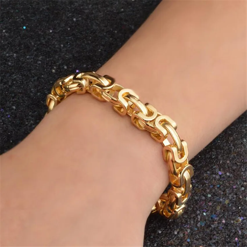 Оптовая продажа 9 мм модный браслет из Дубая ювелирные изделия золотой цвет