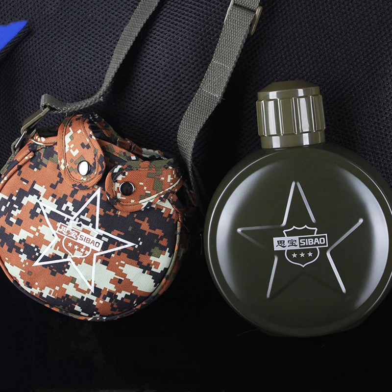 army-style 18/8 Stainless Steel Double Wall Thermos Flask Light Vacuum Insulated Bottle Army Canteen Sports Drink Jug