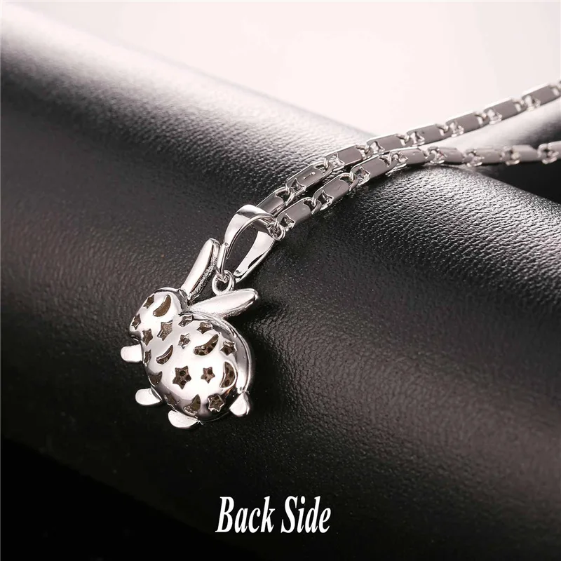 U7 Милый Кролик Подвеска Ожерелье Для Женщин Ювелирные Украшения Циркон Заяц