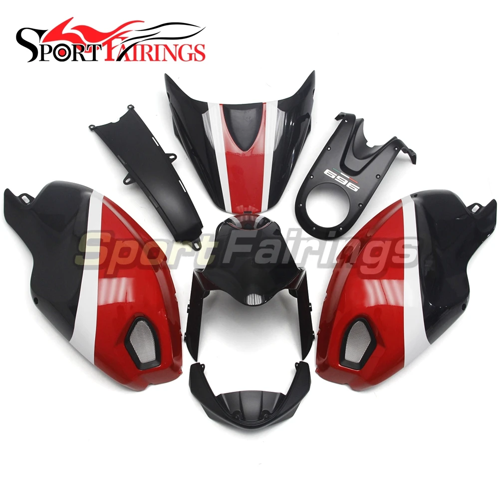 Красный черный новый мотоцикл Обтекатели для Ducati 696 796 795 1000 1100 2009 2010 2011