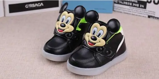 Детская обувь с подсветкой коллекция 2017 года Европейская мода милая спортивная