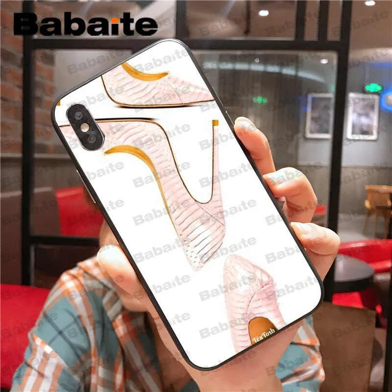 Для iphone 11pro max красная обувь на высоком каблуке Женский чехол для телефона iPhone 6S