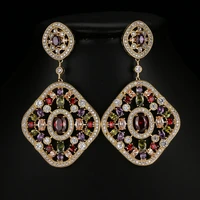 new arrival big pendant gold color bohemia style long drop earringsfor women fashion jewelry brincos accessories e 023