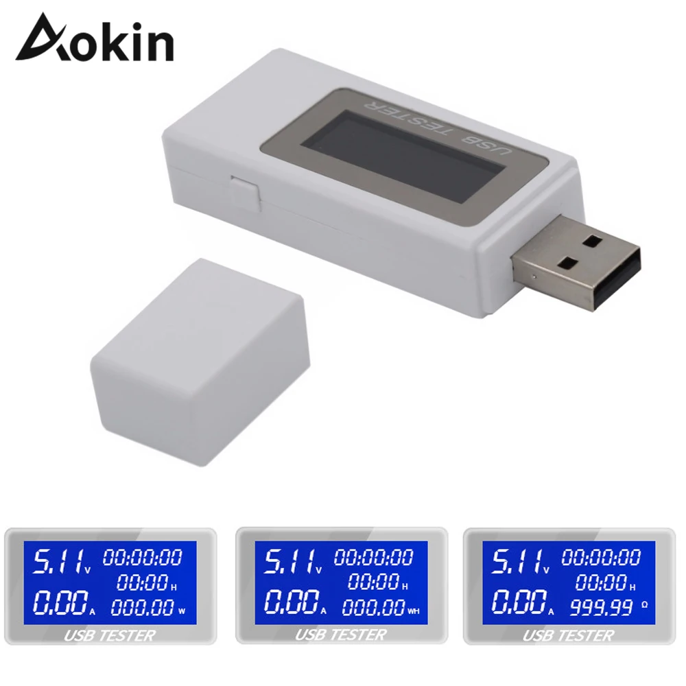 Usb тестер постоянного тока 4 30 в 9 1 измеритель напряжения таймер Амперметр