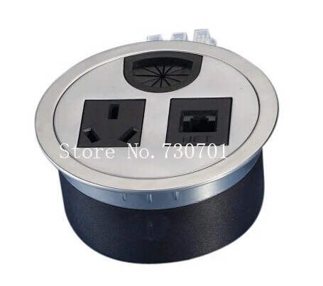 Online 2019 Möbel Desktop Runde Buchse Mit Tel Und Internet Anschluss Kabel Cubby Silber Schwarz Angepasst Maß Farbe 100 Stücke