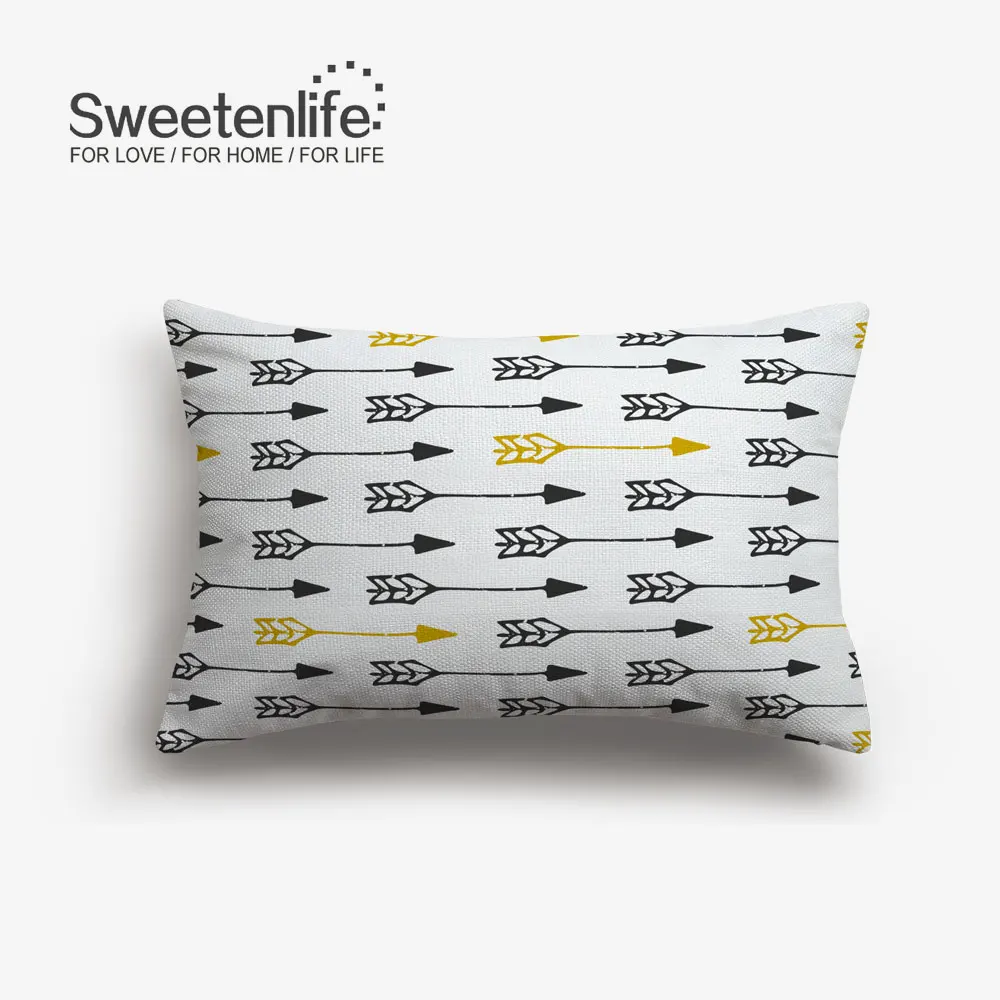 Sweetenlife чехол для подушки с геометрическим рисунком ручная роспись акварель стрелка декоративные подушки Племенной Boho Стиль Подушка Чехол