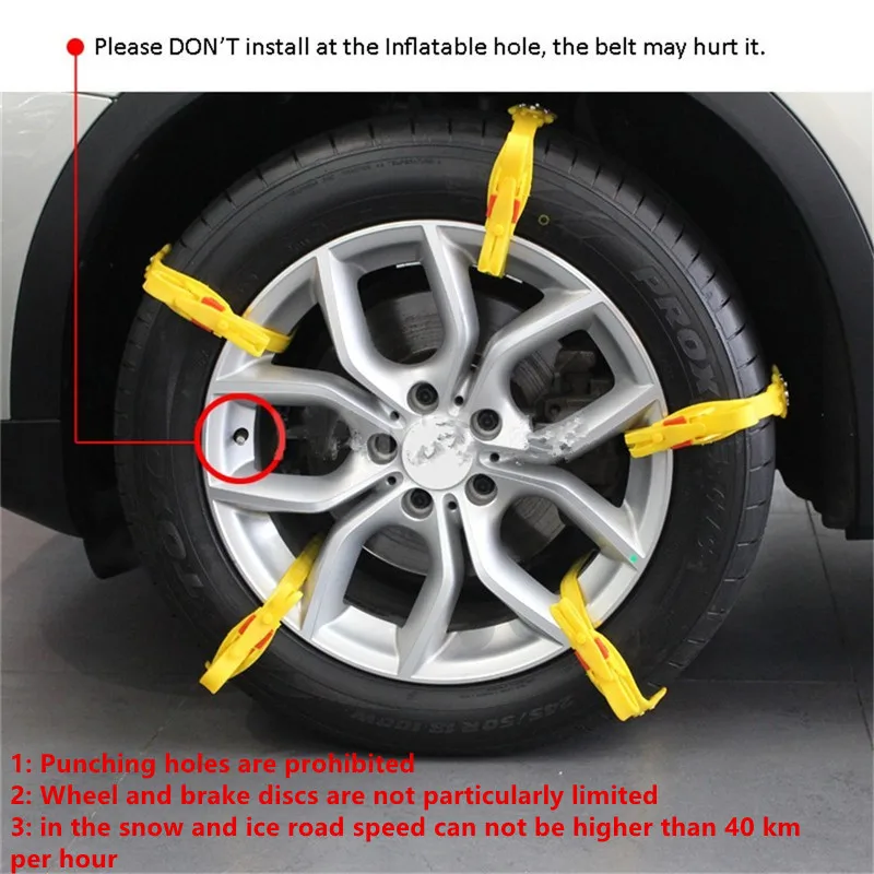 Шипы для шин пластиковой лопаткой снег цепи 2018 Новый 6 шт./лот шины легковых