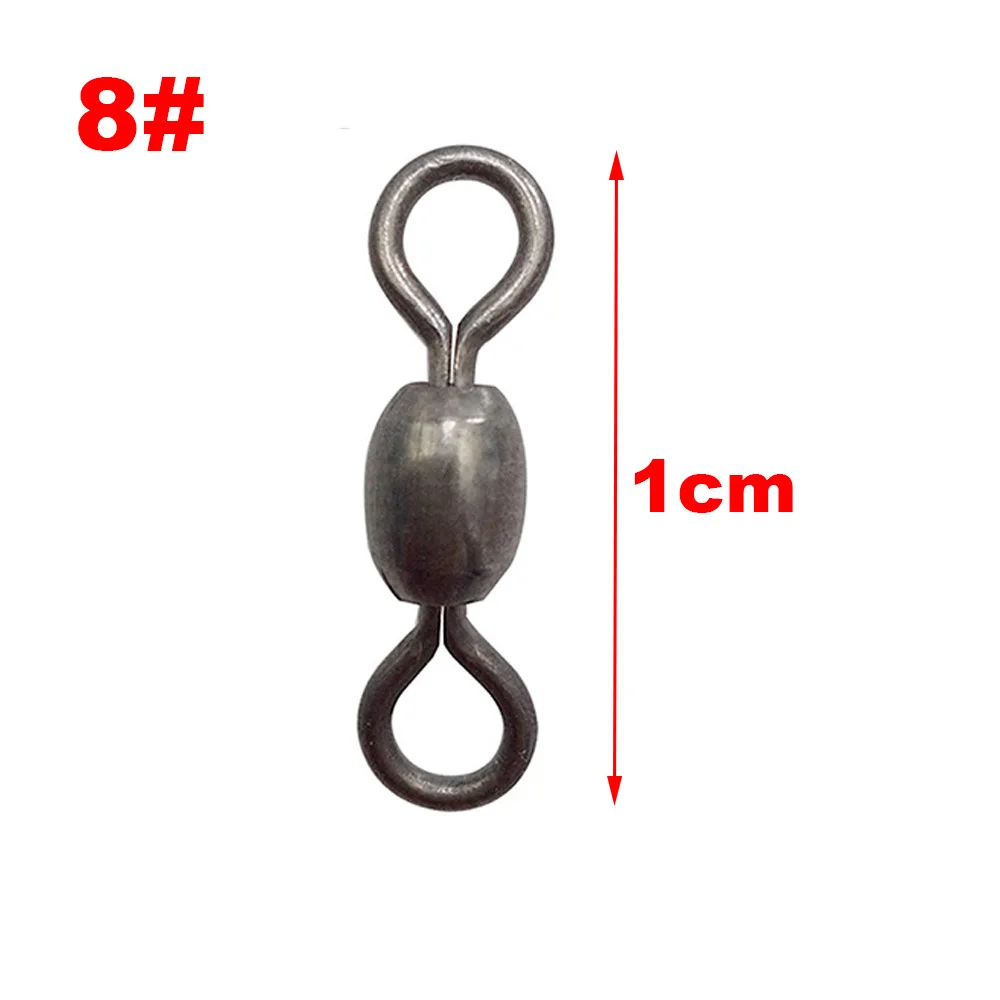 Black 8 Hyaena 150 шт. рыболовные Вертлюги для крана с твердым кольцом, рыболовный крючок с соединителем, рыболовные снасти, аксессуары - Цвет: Black 8