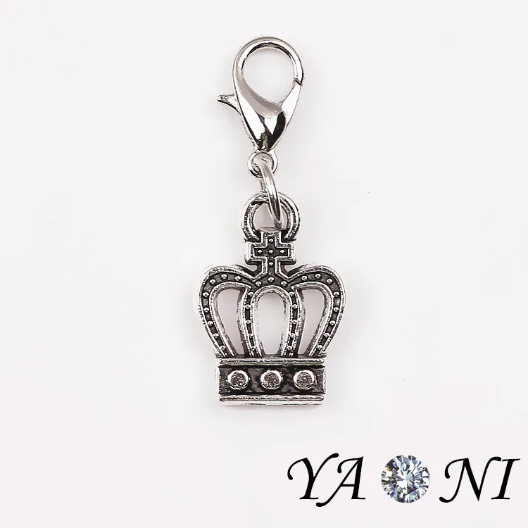 

20pcs/lot Free Shipping Antique Plated Zinc Alloy Necklaces Pendants Crown Charms Diy Handmade Jewelry Findings
