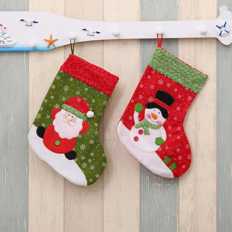 1 шт. рождественские подарочные сумки чулки украшения для дома Санта Снеговик