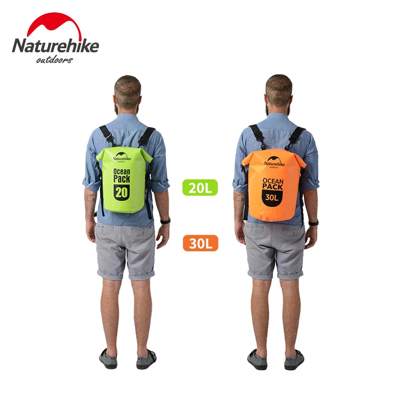 Naturehike океан пакет 20L 30L водонепроницаемый мешок портативный рюкзак для кемпинга Canyoneering плавание путешествия FS16M030-L
