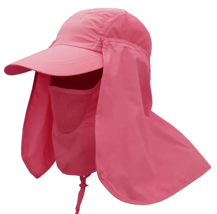 Watermelon red Наружная Спортивная походная Кепка с козырьком для кемпинга с защитой от ультрафиолета для лица и шеи, солнцезащитная Кепка для рыбалки - Цвет: Watermelon red