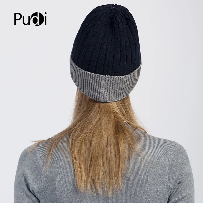 Pudi hk708 MS новый хлопок hat Модная вязаная шляпа удобные теплые зимние Два цвета