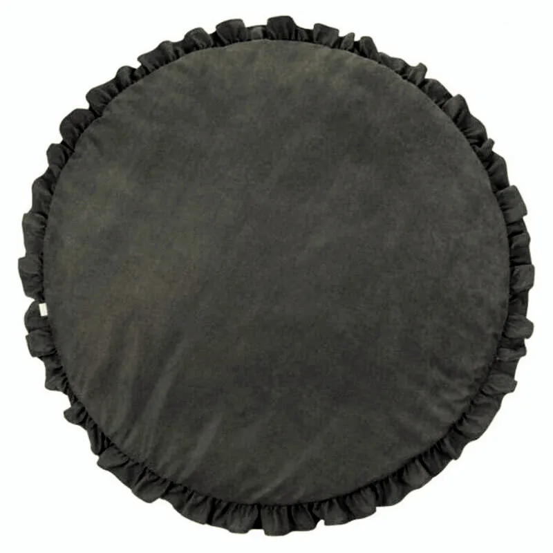 dark gray Детский игровой коврик, детский игровой коврик Ruond, хлопковый коврик для ползания, детские игровые коврики, детская комната, напольный ковер, декоративные коврики, реквизит для фотосессии - Цвет: dark gray