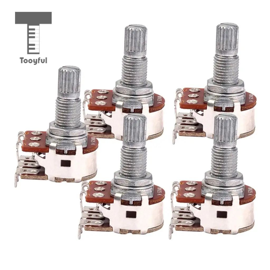 

Tooyful 5x Guitar Potentiometer Pots MN25K 18mm for Ukulele Bass Volume Tone Audio