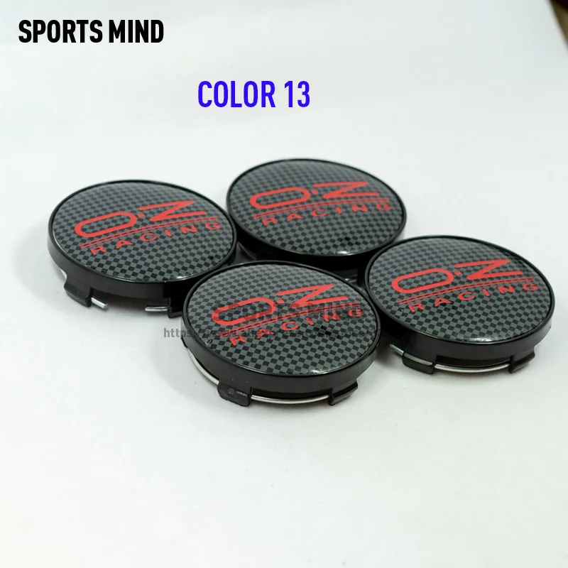 COLOR 13 4 шт./лот 14 видов цветов 60 мм OZ Racing Центральная втулка колеса автомобиля Кепки, футболка с принтом "автомобиль" эмблема значок Логотип центра колеса Кепки Этикетка автомобилей Средства для укладки волос - Цвет: COLOR 13