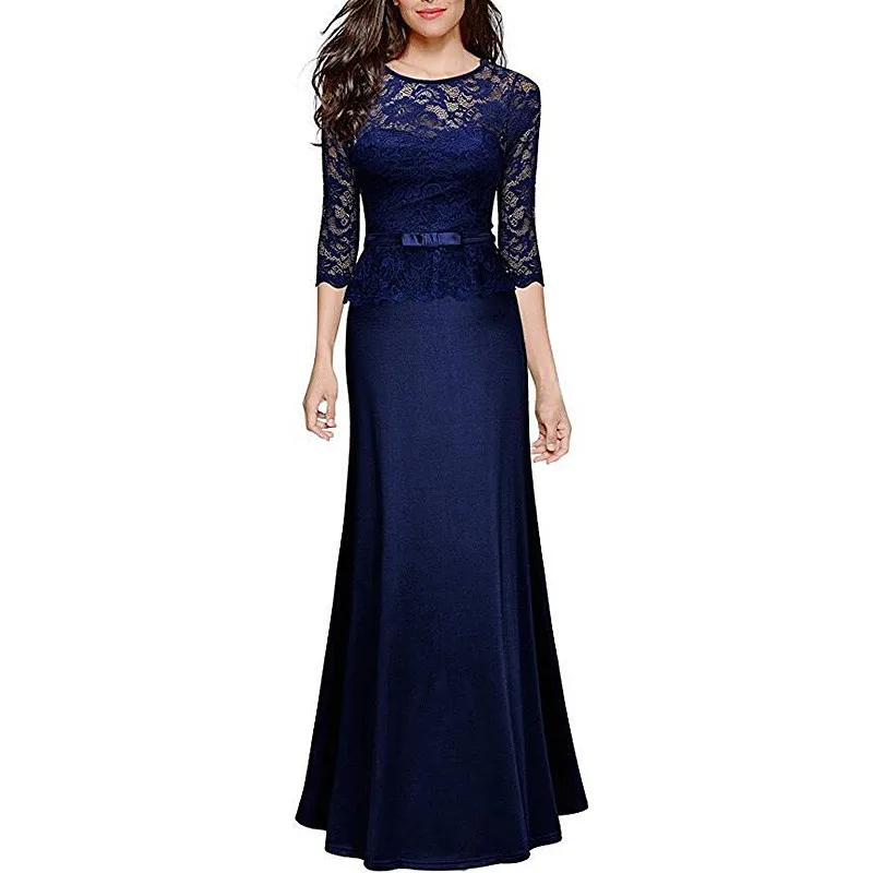 Женское длинное вечернее платье элегантное винтажное облегающее кружевное