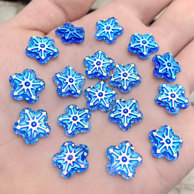 50 шт AB смолы из 14 мм Цветок Flatback Стразы для свадьбы DIY Смола украшения-A667