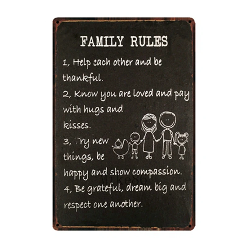 [Mike86] Crazy Chicken Lady Smile House Rules оловянный знак на заказ плакат персональный классический металлический декор художественная ZZ-01 - Цвет: z-1951