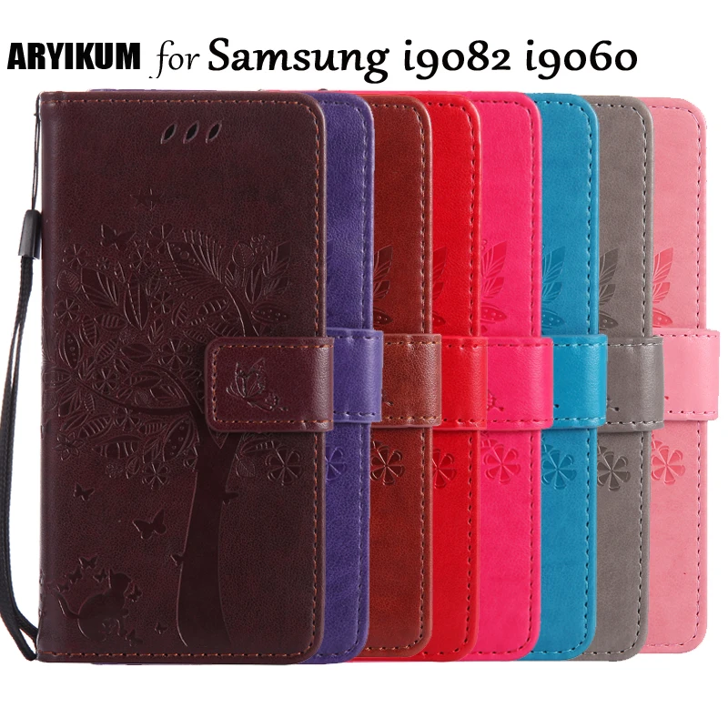 Кожаный чехол-бумажник с магнитной застежкой для Samsung Galaxy Grand Duos i9082 i9080