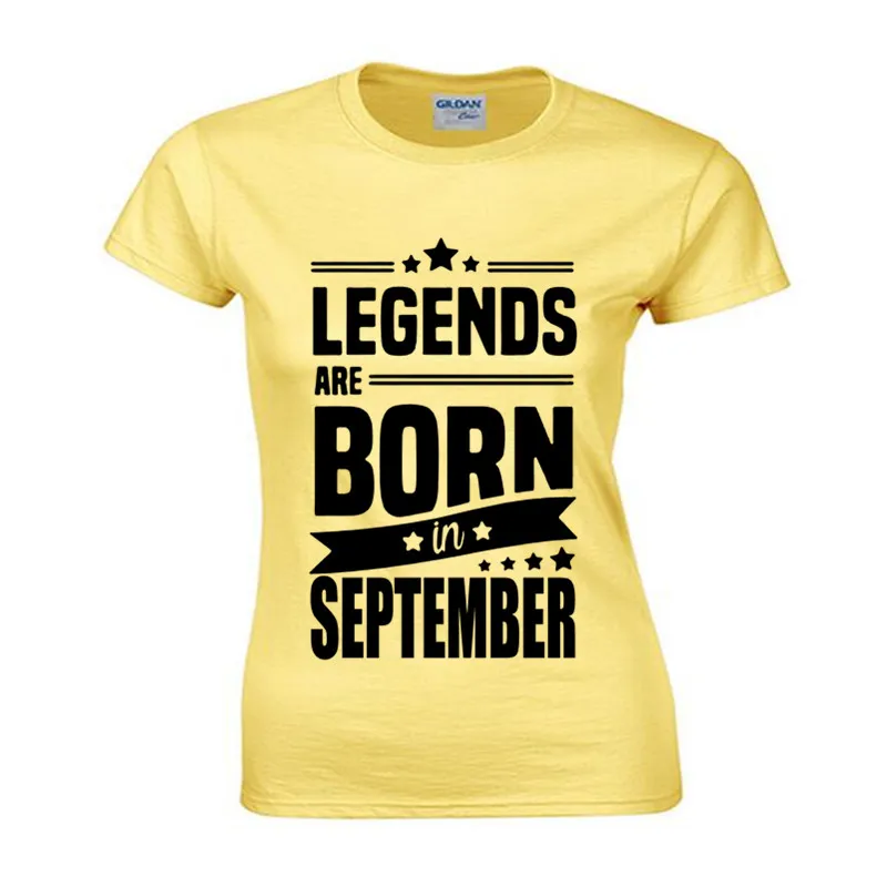 Женская футболка 2017 забавный подарок на день рождения с надписью Легенды рождены