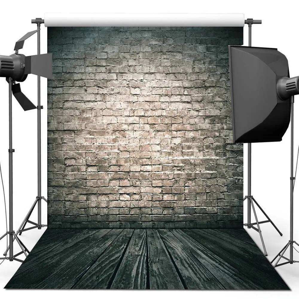 150X210CM фон для фотостудии зеленый экран Chroma key полиэфирный Темный кирпич YU002|Фон